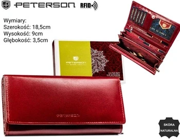 Portofel PETERSON RD-12-NGV-9615 Burgundy