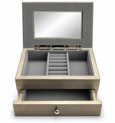 Cutie bijuterie AFAS0278-fluture gri sertar-image1