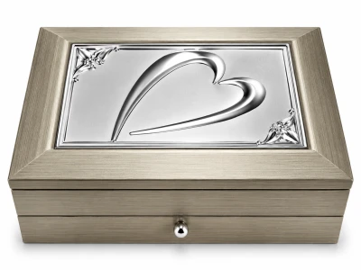 Cutie bijuterie AFAS0278-inima gri sertar