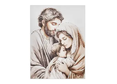 Icoana CUORE Sacra Famiglia CU130/2